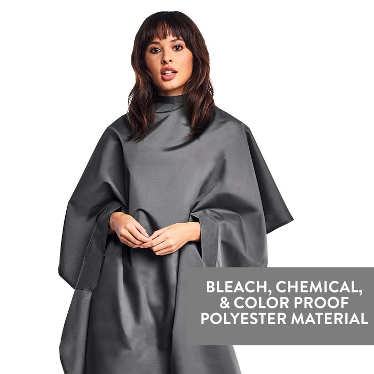 Betty Dain HandsFree AllPurpose Bleach Proof Cape 45 W x 58 L Chemical Color Waterproof Polyester Antistatic Nano Materi