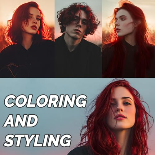 Red Temporary Hair Color Wax SOVONCARE Washable Hair Dye for Men Women AllDay Hold Disposable Hair Styling Clays for Par