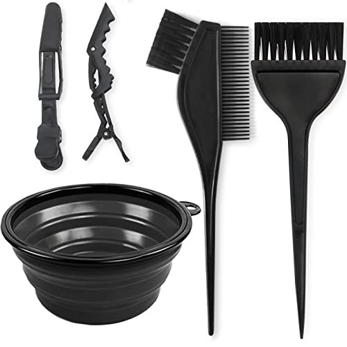 Yexixsr 5Pcs Professional Salon Hair Coloring Dyeing Kit Hair Bleach Dit Hair Coloring Products with Hair Dye Brush Hair