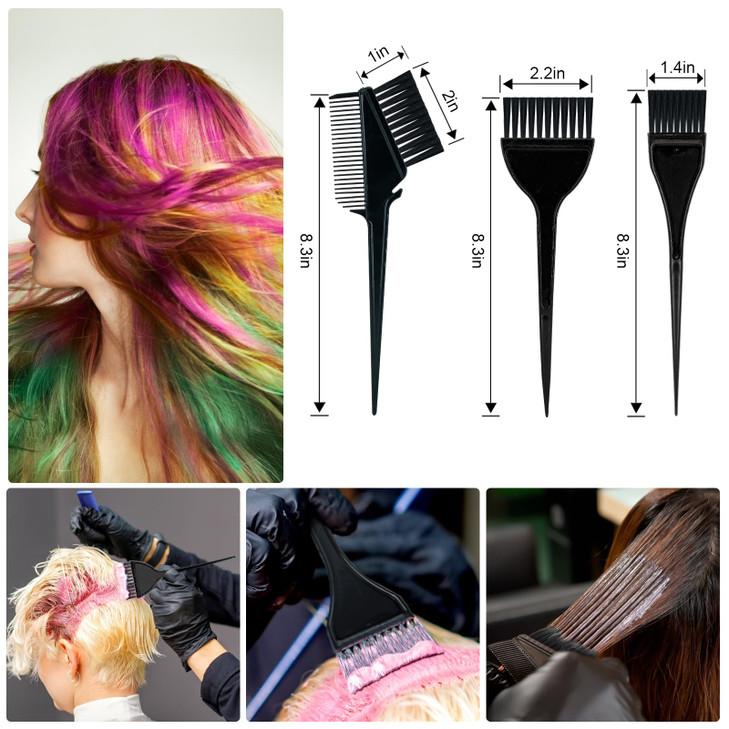 Xarchy 10 Pc Hair Bleach Kit Hair Coloring Products With Dye Brush Color Bowl Earmuffs Clip for Salon Bleaching Highligh