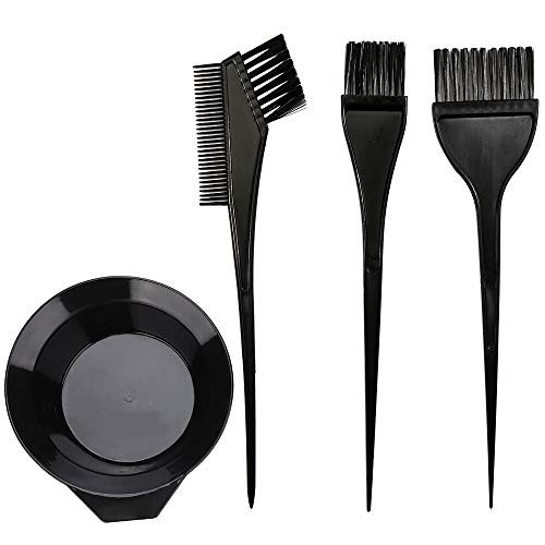 MOONMINI Hair Dye Color Brush and Bowl Set Color Bowl Brushes Tool Mixing Bowl Kit Tint Comb for Hair Tint Dying Colorin