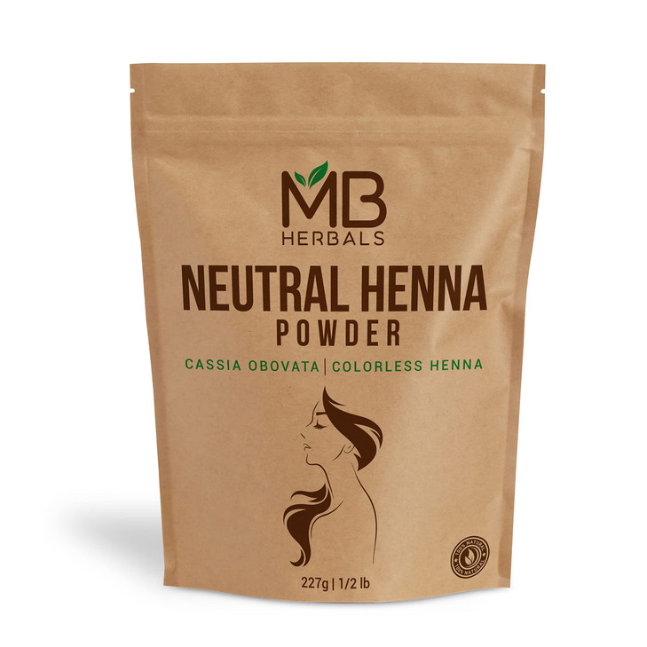 MB Herbals Neutral Colorless Henna Powder 8 oz lb 227g Senna Powder Cassia Obovata Natural Hair Conditioner Does Not Col
