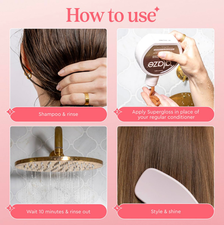 Glaze Supergloss Color Conditioning Gloss With Dispensing Pump Hydrating SemiPermanent Color Hair Gloss Shine Boost Vega