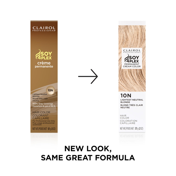 Clairol Professional Crme Permanente 10n Lightest Neutral Blonde 2 oz Packaging May Vary
