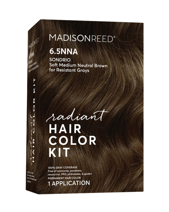 Madison Reed Radiant Hair Color Kit 65NNA Medium Neutral Brown Sondrio 100 Gray Hair Coverage Permanent Hair Dye for Res