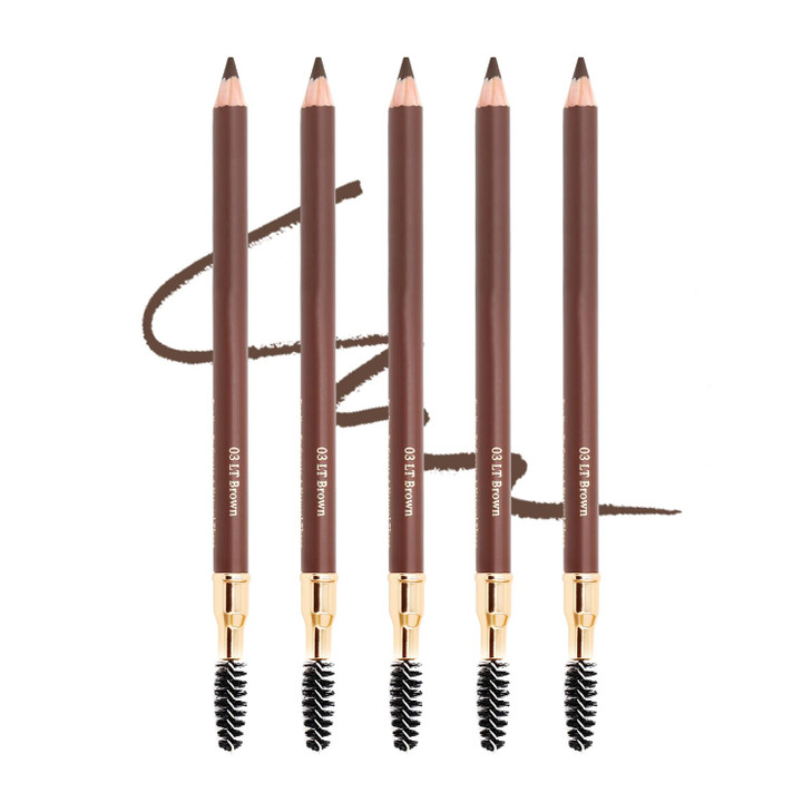 Bodermincer Eyebrow Pencil Longlasting Waterproof Durable Automaric Liner Eyebrow 5 Colors to Choose 5pcs 3 Light Brown