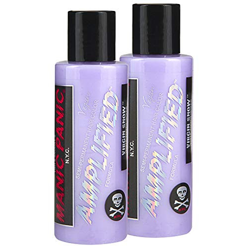 MANIC PANIC Virgin Snow Amplified SemiPermanent Blue Tinted Hair Coloring Eliminate Brassy Tones Vegan PPD AmmoniaFree f