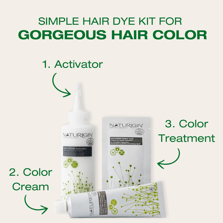 Naturigin Permanent Hair Dye 50 Light Chocolate Brown Ammonia Free 100 Gray Coverage Vegan Salon Quality Hair Dye