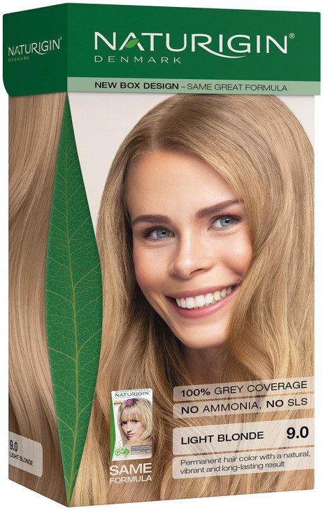 Naturigin Permanent Hair Color 90 Light Blonde Ammonia Free 100 Gray Coverage Nourishing Natural Formula For All Hair Ty