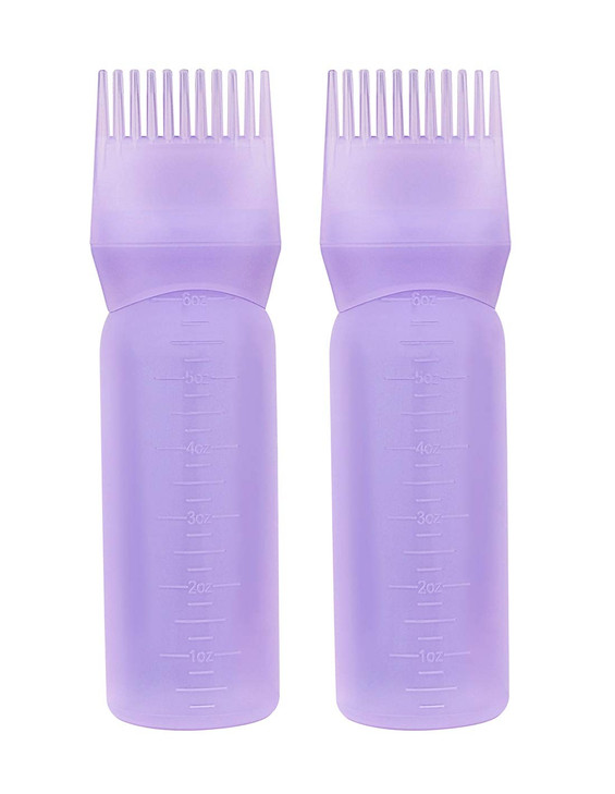 Yebeauty Root Comb Applicator Bottle 2 Pack 6 Ounce Hair Oil Applicator Bottle for Hair Dye Bottle Applicator Brush with