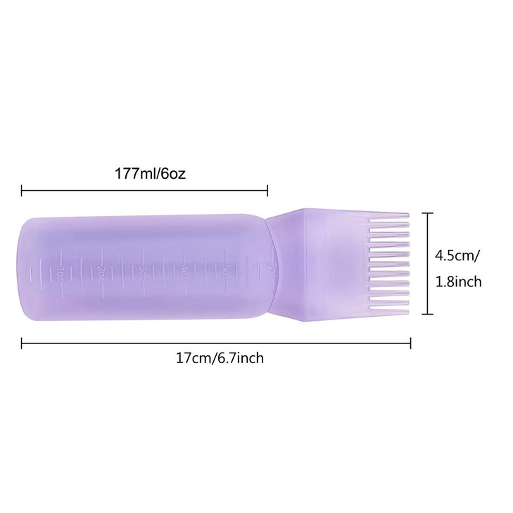 Yebeauty Root Comb Applicator Bottle 2 Pack 6 Ounce Hair Oil Applicator Bottle for Hair Dye Bottle Applicator Brush with
