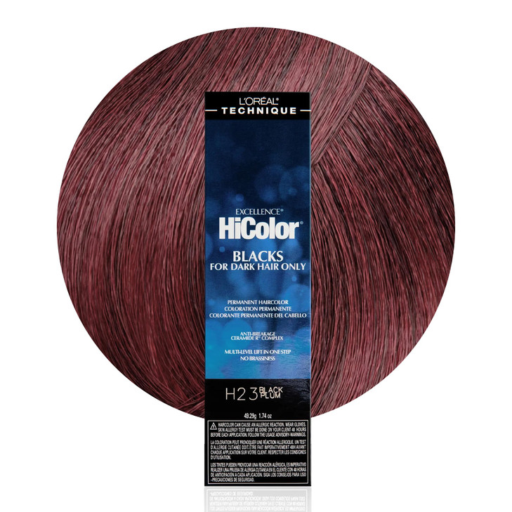 LOREAL TECHNIQUE HiColor Violet Black Shades Permanent Hair Color AntiBreakage Ceramide R Complex MultiLift With No Bras