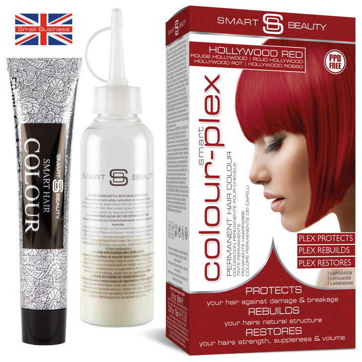 Smart Beauty Red Hair Dye with Plex AntiBreakage Technology Protecting and Restoring Hair Structure Plum Color Vegan and