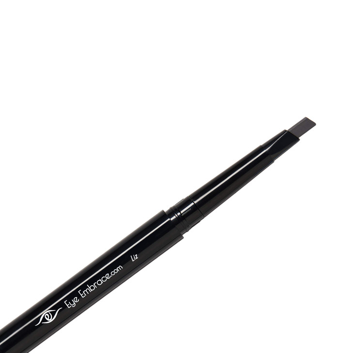 Eye Embrace Liz Medium Gray Eyebrow Pencil Waterproof DoubleEnded Automatic Angled Tip Spoolie Brush CrueltyFree