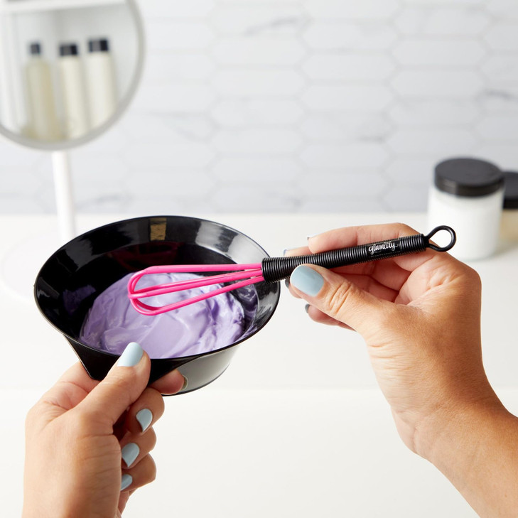 Glamlily Silicone Mini Hair Color Whisk Set Precision Hair Dye Mixing Whisk MultiUse Salon Kitchen Mixers Vibrant Color