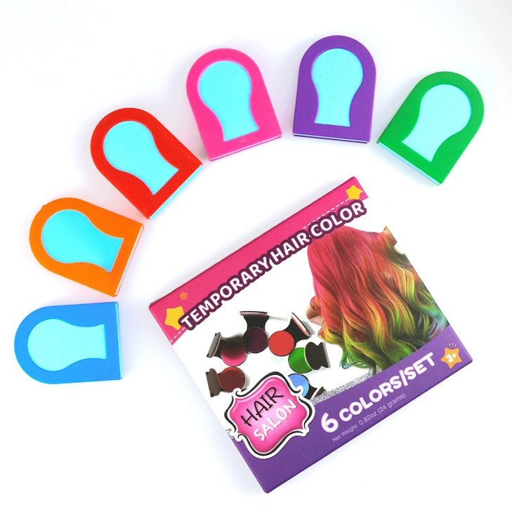 TALLSOCNE Hair Chalk for Kids 6 Colors Temporary Hair Chalk for Girls with Dark Hair Blonde Hair Washable NonSticky Vibr