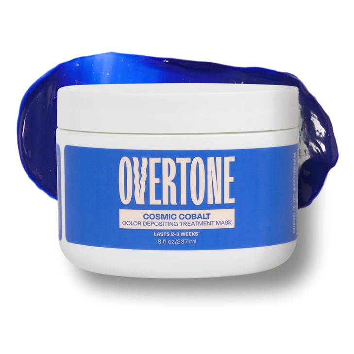 Overtone Semi Permanent Hair Color Conditioner Cosmic Cobalt 8 oz Nourishing DamageFree Color Depositing Mask for All Ha