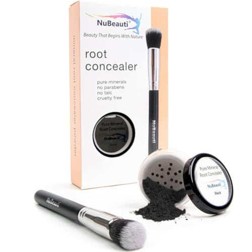 NuBeauti Hair Root Touch Up Powder Black Root Cover Up Hairline Concealer LongerLasting Power 11 TruetoNature Shades Zer