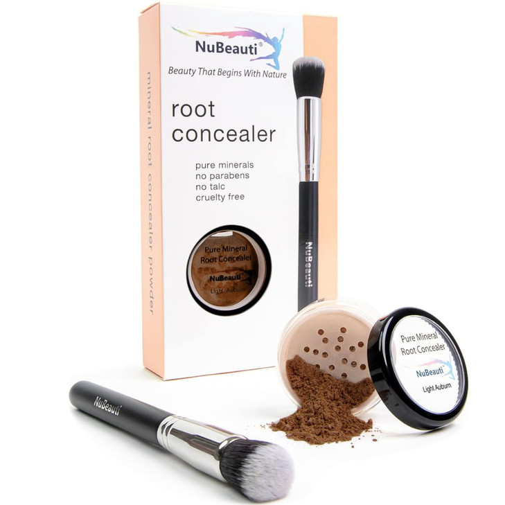 NuBeauti Hair Root Touch Up Powder Light Auburn 11 TruetoNature Root Concealer Shades Longlasting Fragrance Free Talc Pa