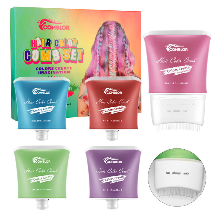 Comblor Hair Color Wax lonstin Brand 5 Colors 60 ml Temporary Hair Dye Wax for DIY Hair Beard Mustache Dyeing Kids Color