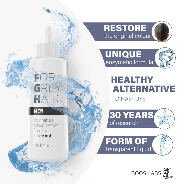 BOOS LABS For Grey Hair for Men Get Your Original Hair Color Back