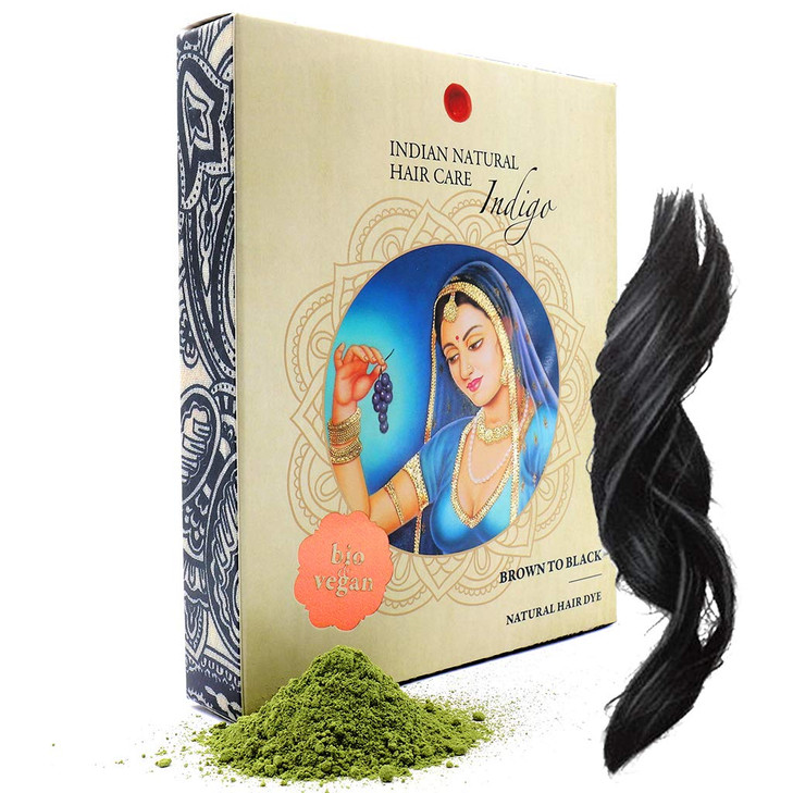 Indigo Powder Brown to Black Hair Dye Fresh Pure Organic 7oz Indian Natural Hair Care