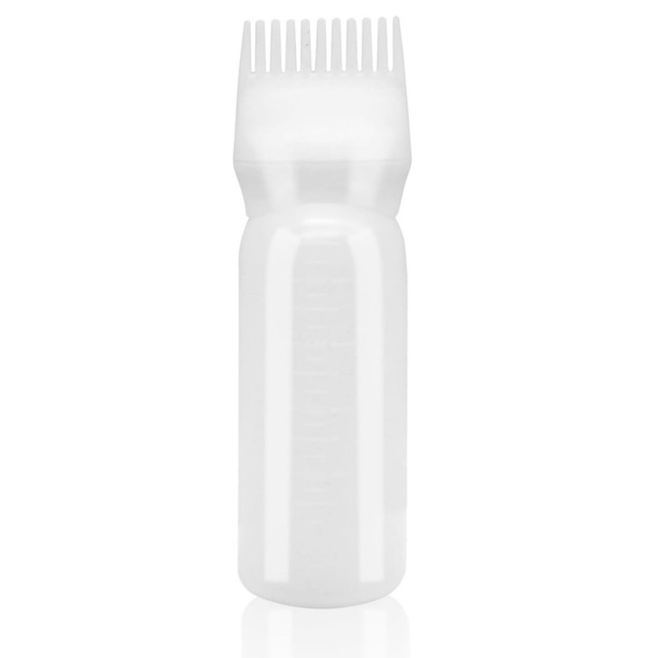 Artifresco Hair Oiling Applicator Root Comb Applicator Bottle with Graduated Scale 6 Ounce Oil Applicator for Hair Dye H