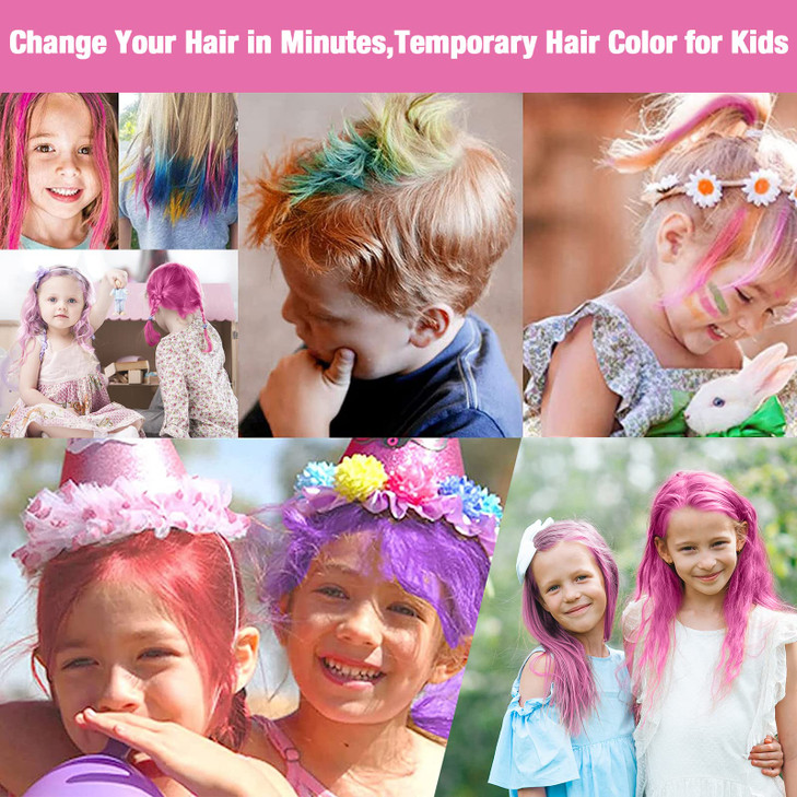 Temporary Hair Color for Kids Pink Ultikare Hair Wax Color Dye for Dark Hair Instant Colored Hair Gel Hairstyle Wax Crea