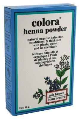 Colora Henna Powder Hair Color Ash Brown 2 Ounce 59ml 2 Pack