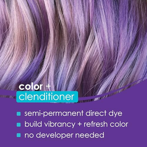 Keracolor Clenditioner PURPLE Hair Dye Semi Permanent Hair Color Depositing Conditioner Crueltyfree 338 Fl Oz
