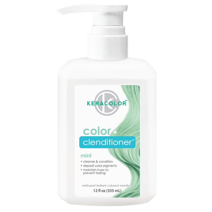 Keracolor Clenditioner MINT Hair Dye Semi Permanent Hair Color Depositing Conditioner Crueltyfree 12 Fl Oz