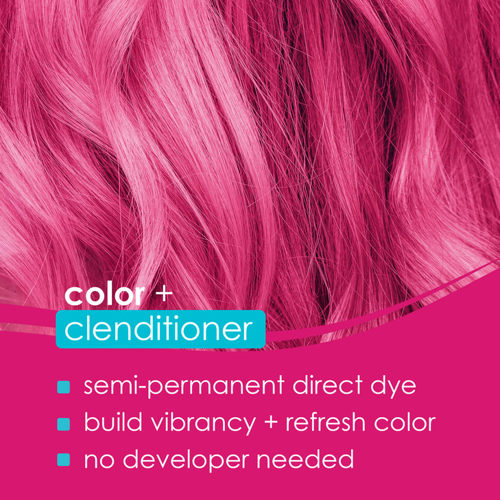 Keracolor Clenditioner HOT PINK Hair Dye Semi Permanent Hair Color Depositing Conditioner Crueltyfree 12 Fl Oz