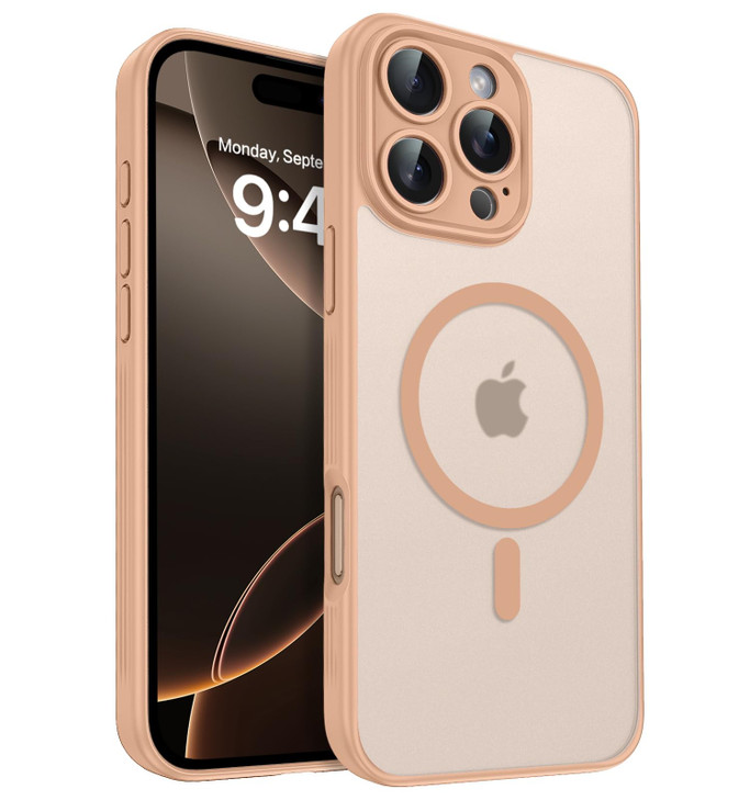 BENTOBEN Compatible with Magnetic iPhone 16 Pro Case, [Compatible with Magsafe] [Full Camera Protection] Translucent Matte Design Shockproof Bumper D