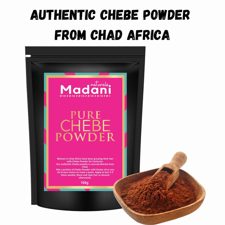 Madani Naturals Authentic Pure Chebe Powder From Chad Africa Natural Organic Ingredients Healthy Hair Growth Formula Hel