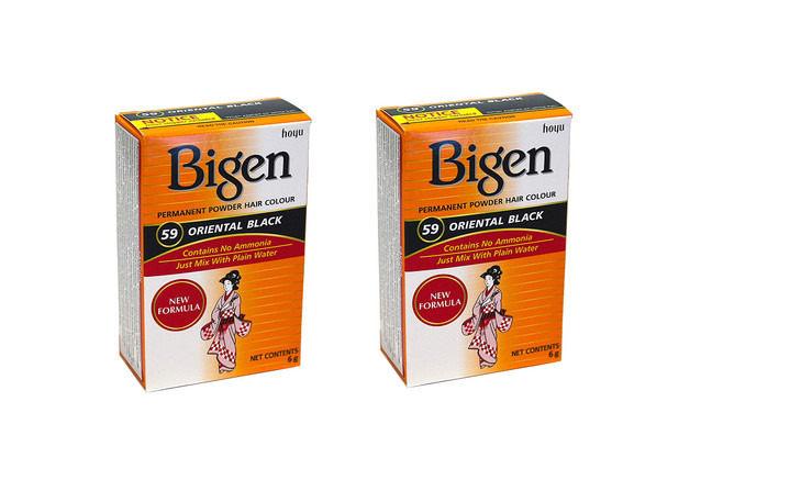 Bigen Permanent Powder Hair Color 59 Oriental Black 1 ea Pack of 2