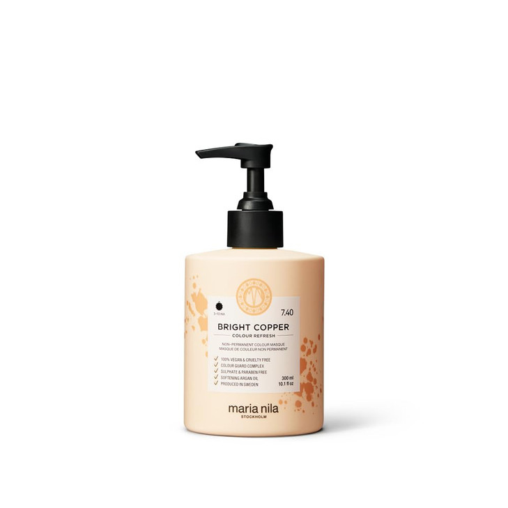 Maria Nila Colour Refresh Bright Copper 101 Fl Oz Copper Hair Mask SemiPermanent Pigments 100 Vegan SulfateParaben free