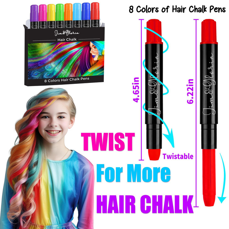 JimGloria Dustless Hair Chalk Gifts for Girls Makeup Kit Gift for Teen Girl Trendy Stuff Kids Teenage Tweens Teenager Te