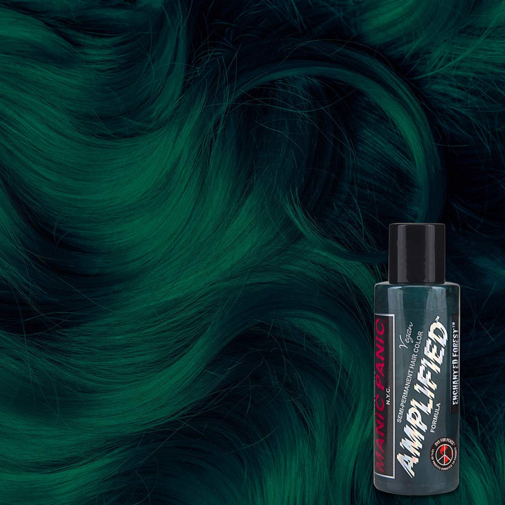 MANIC PANIC Enchanted Forest Hair Color Amplified 2PK SemiPermanent Hair Dye Deep Teal Green With Blue Undertones For Da