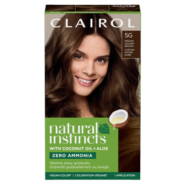 Clairol Natural Instincts DemiPermanent Hair Dye 5G Medium Golden Brown Hair Color Pack of 1