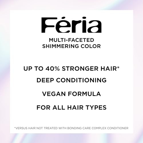 LOreal Paris Feria MultiFaceted Shimmering Permanent Hair Color Smokey Silver Pack of 1 Hair Dye Kit