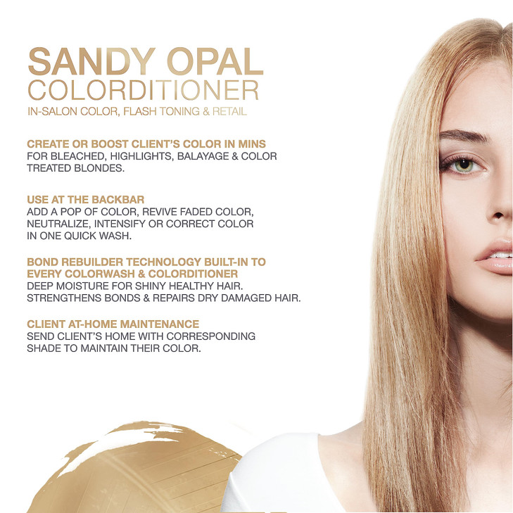 Celeb Luxury Gem Lites Sandy Opal Colorditioner Color Depositing Conditioner with Bondfix Bond Rebuilder Semi Permanent