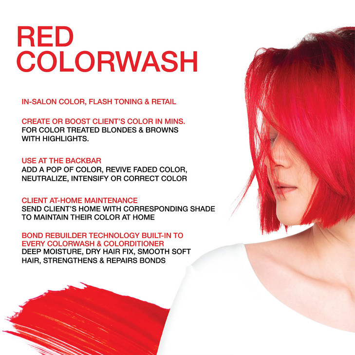 Celeb Luxury Viral Colorwash Professional SemiPermanent Hair Color Depositing Shampoo Extreme Red 825 Fl Oz Pack of 1