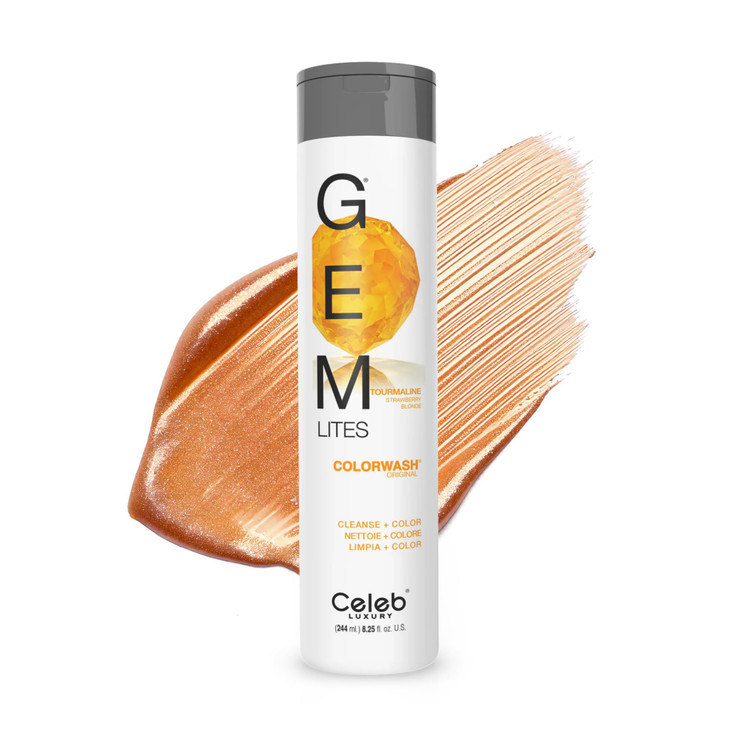 Celeb Luxury Gem Lites Colorwash Professional SemiPermanent Hair Color Depositing Shampoo Tourmaline 825 Fl Oz Pack of 1