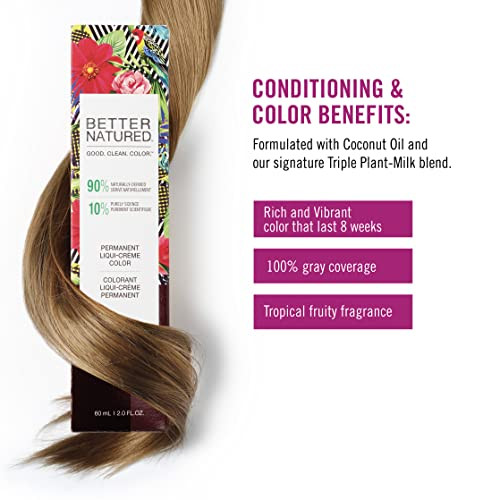 Better Natured Permanent 7A Medium Ash Blonde Hair Color Dye Naturallyderived Vegan 100 Gray Coverage that Lasts up to 8