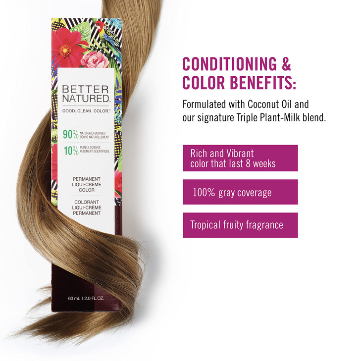 Better Natured Permanent 9N Light Natural Blonde Hair Color Dye Naturallyderived Vegan 100 Gray Coverage that Lasts up t