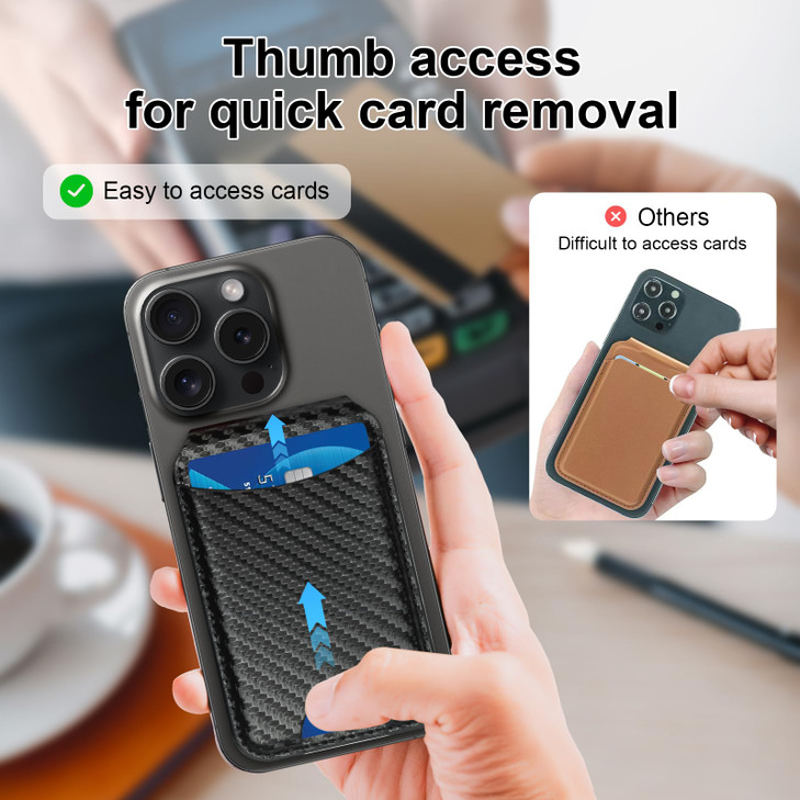 Natyos Magnetic Wallet, Compatible with Mag-Safe Wallet, Adjustable Stand Leather Magnetic Card Holder for iPhone 16/15/14/13/12 Series, Blue