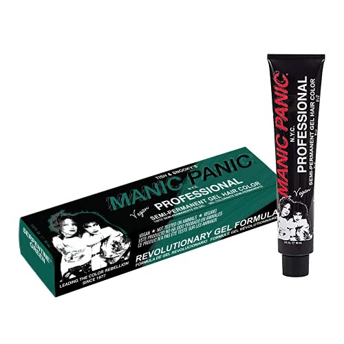 Manic Panic Professional Color Serpentine Green Medium True Green Semi Permanent Gel Hair Dye Lasts Through 40 Washes No