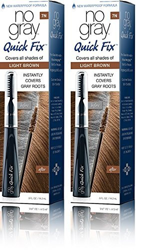 No Gray Quick Fix Instant TouchUp for Gray Roots Set of 2 Light Brown