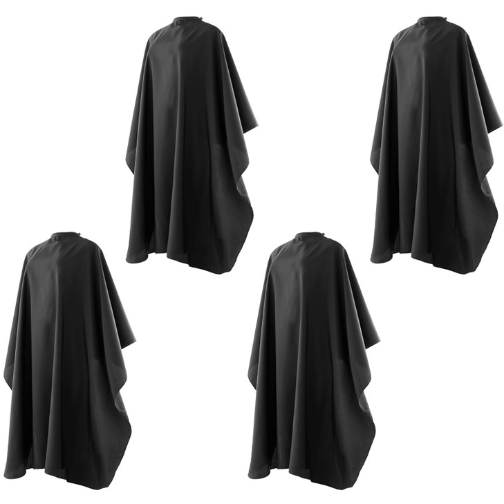 4 PACK Hair Salon Capes with Snap Closure Waterproof Hairdressing Styling Hair Cutting Coloring Nylon Cape for Barber Ha