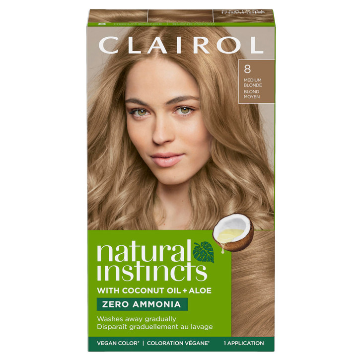 Clairol Natural Instincts DemiPermanent Hair Dye 8 Medium Blonde Hair Color Pack of 1